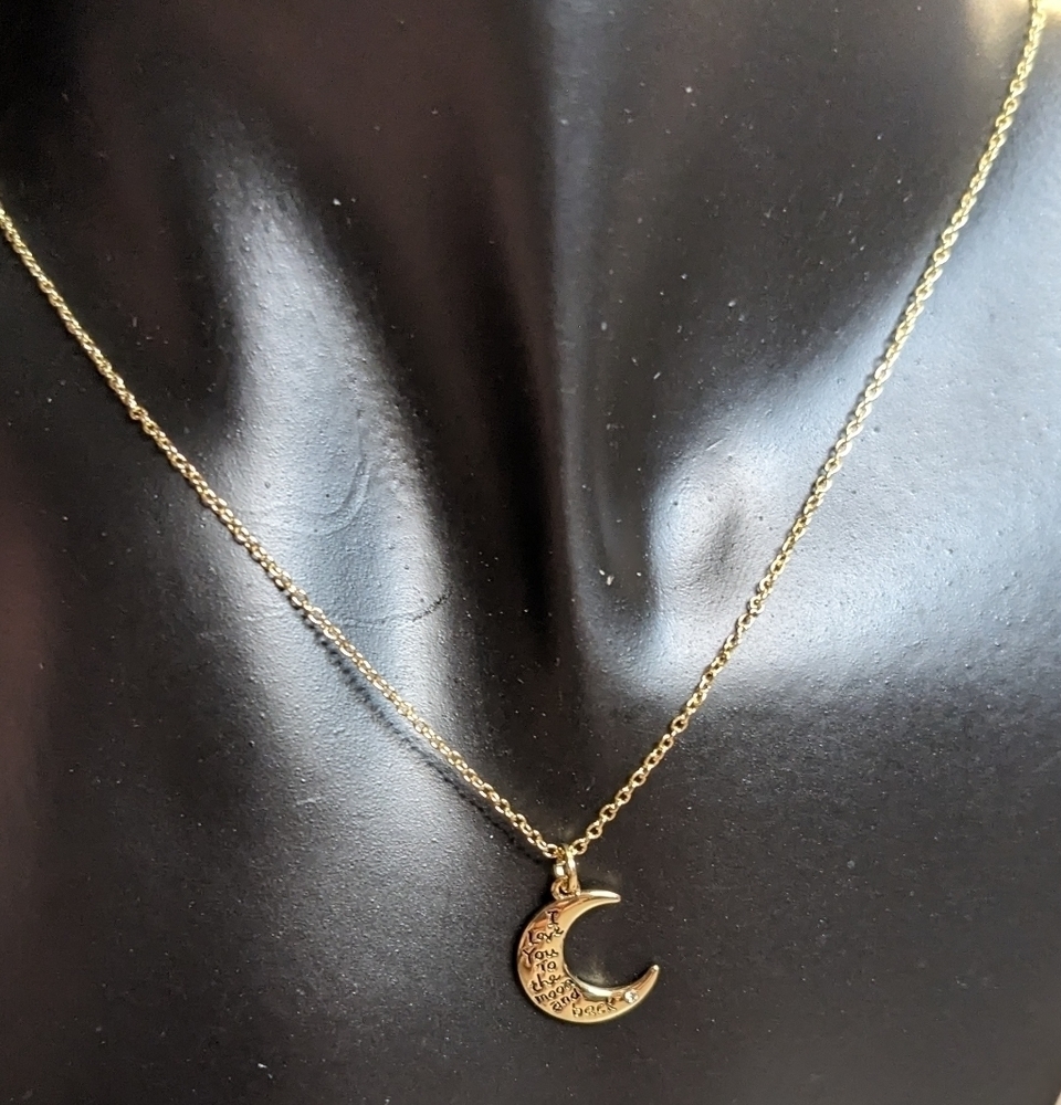 Kelly‎ & Katie Gold Tone Half Moon Necklace